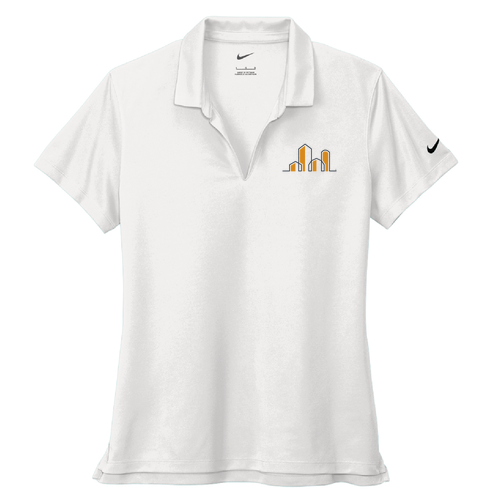 Nike Ladies Dri-Fit Micro Pique 2.0 Polo -- White