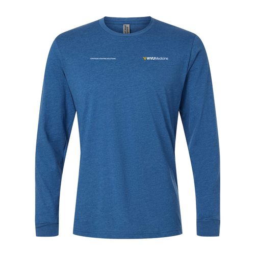 Next Level Unisex CVC Long Sleeve Tee -- Heather Cool Blue