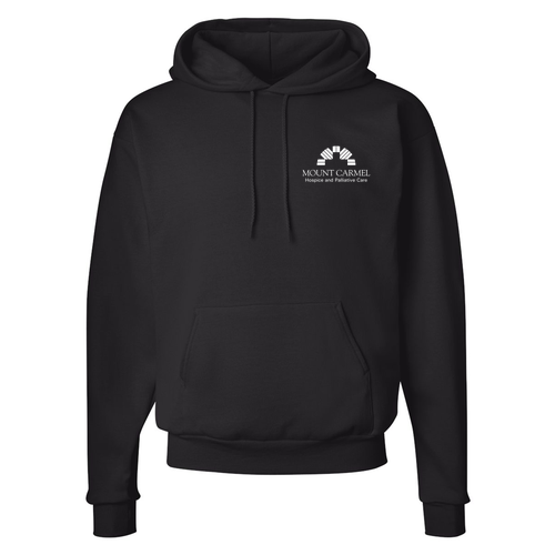 Hanes 7.8 Oz., 50/50 Comfort Blend Fleece Pullover Hood Adult -- Black