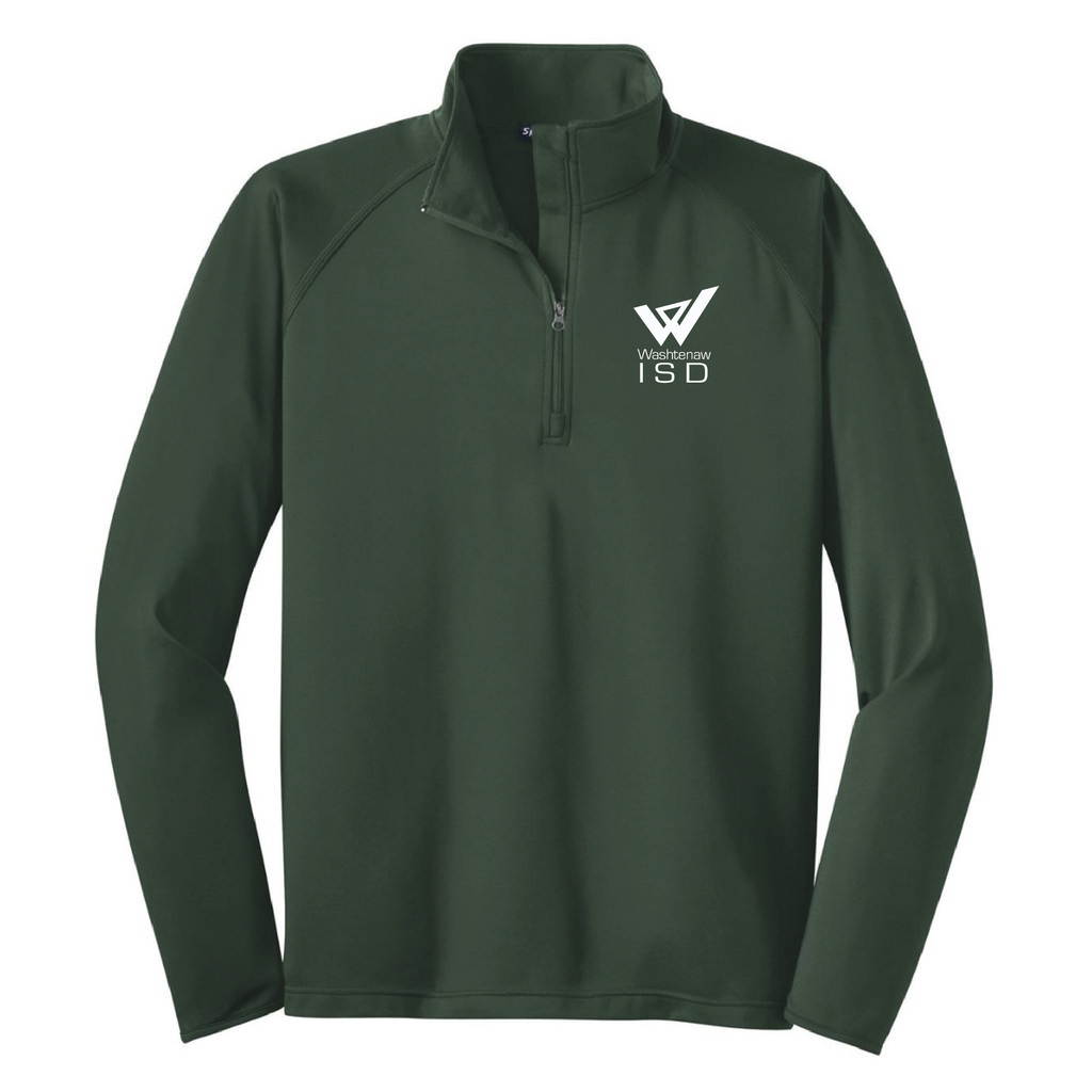 Sport Tek Sport Wick Stretch Half Zip Pullover -- Forest Green