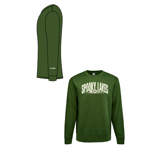 J. America BTB Fleece Crew -- Forest Green