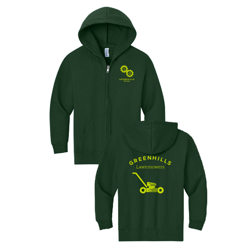 Youth Jerzees 8 Oz., 50/50 Nublend Full Zip Hoodie -- Forest Green