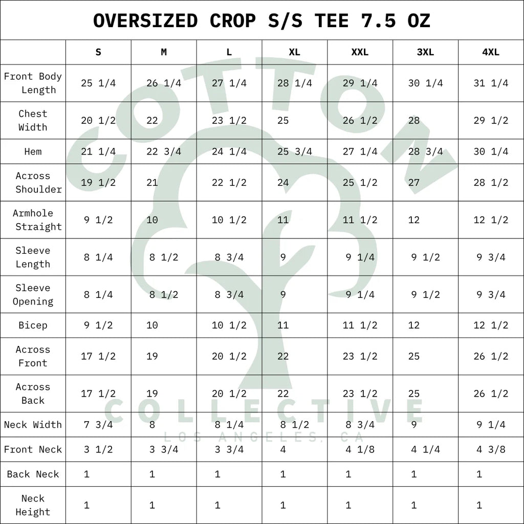 Cotton Collective Oversized Crop S/S Tee 7.5 oz -- Forest Green