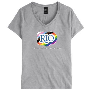 Rio Grande Rainbow Logo Ladies T-Shirt- Smoke Gray