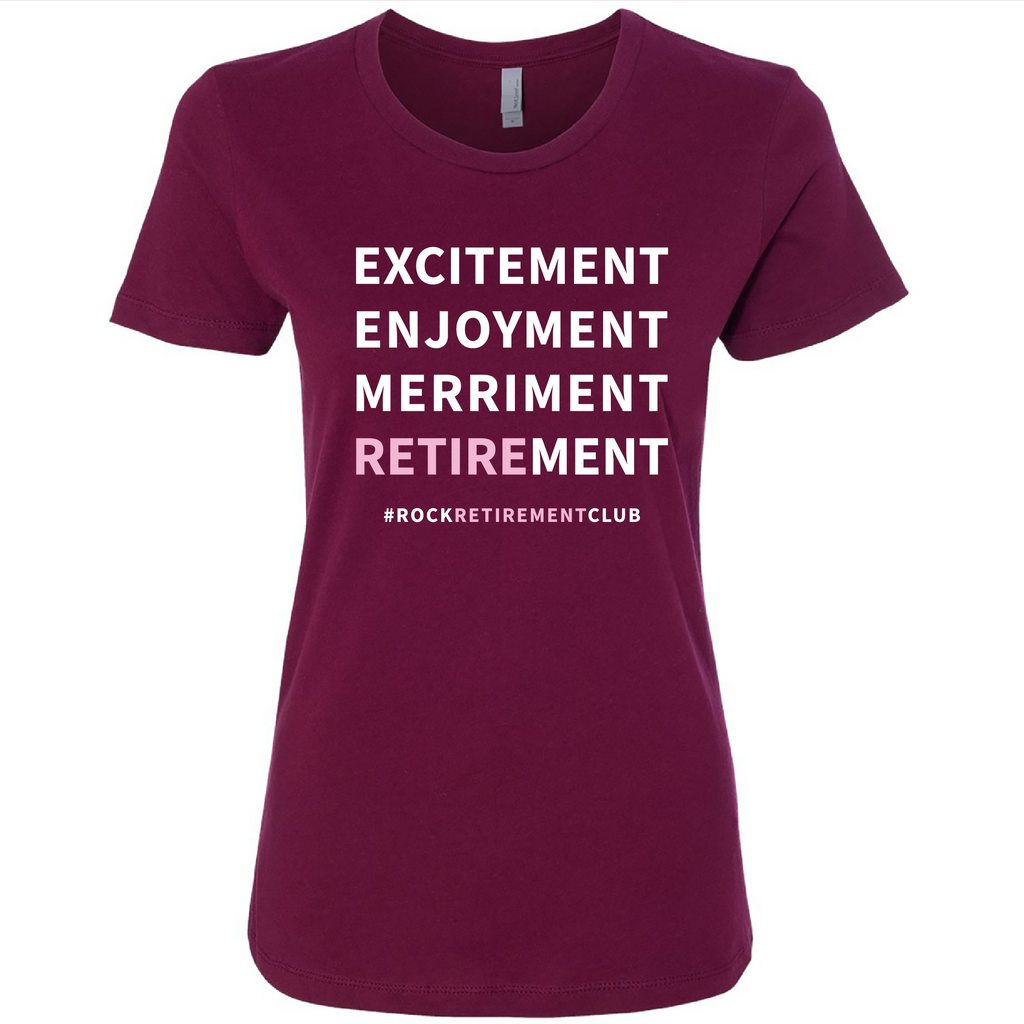 Next Level Ladies Boyfriend Tee -- Maroon