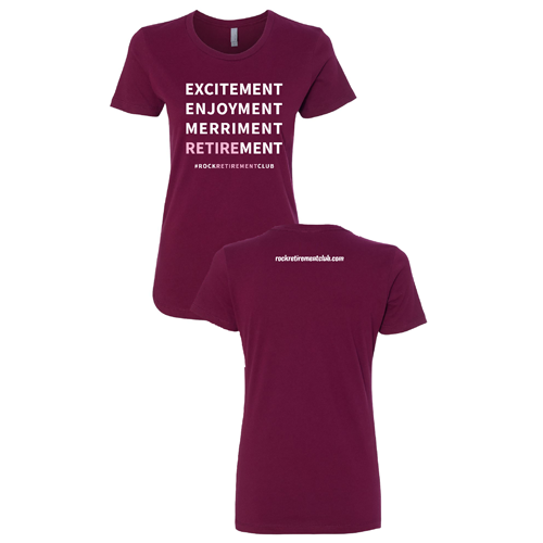 Next Level Ladies Boyfriend Tee -- Maroon