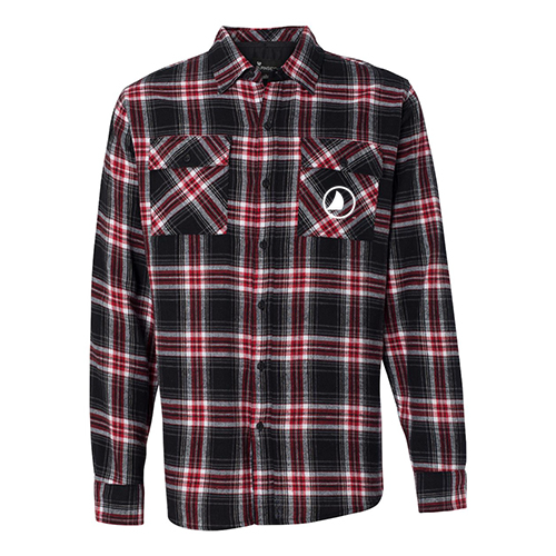 Burnside Yarn Dyed Long Sleeve Flannel Shirt -- Red