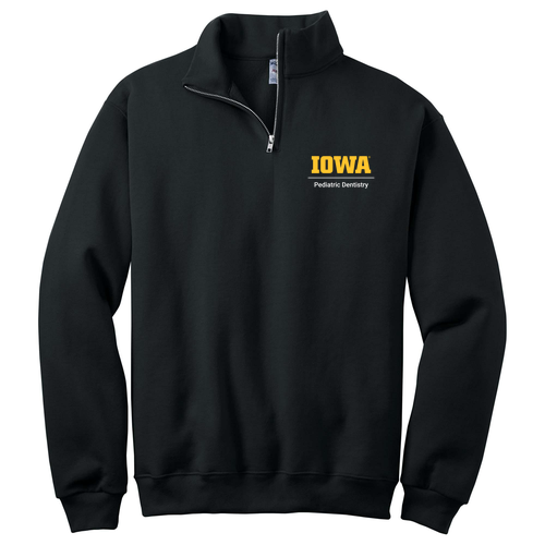 Embroidered Jerzees 1/4 Zip Cadet Sweatshirt -- Black