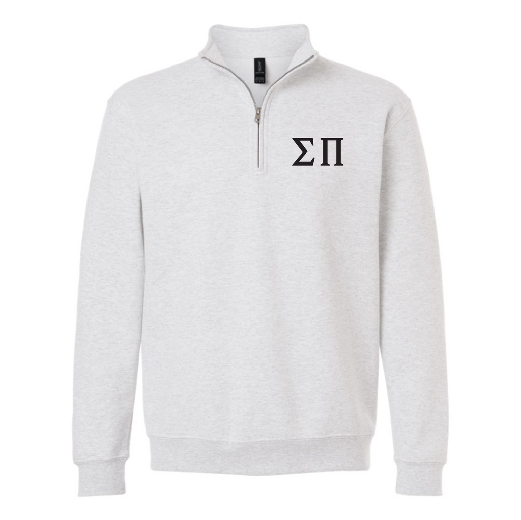 Embroidered Gildan Unisex Heavy Blend Quarter-Zip Sweatshirt -- Ash