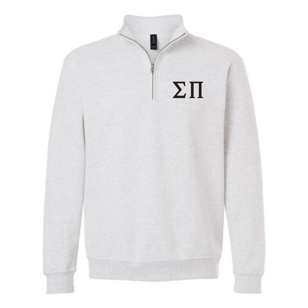 Embroidered Gildan Unisex Heavy Blend Quarter-Zip Sweatshirt -- Ash