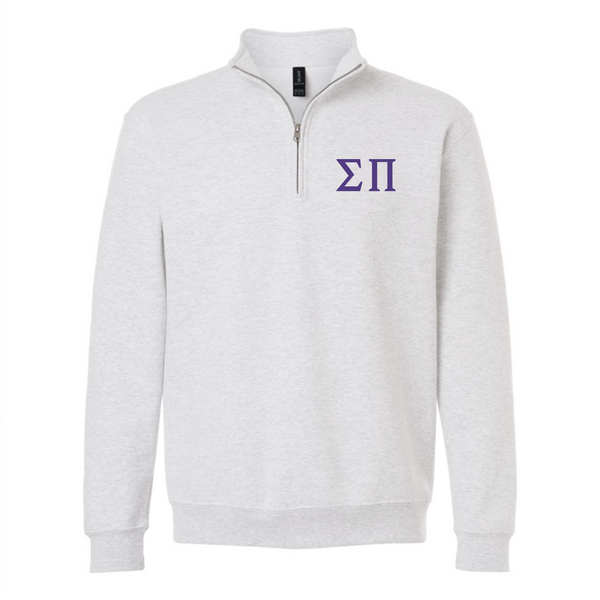 Embroidered Gildan Unisex Heavy Blend Quarter-Zip Sweatshirt -- Ash