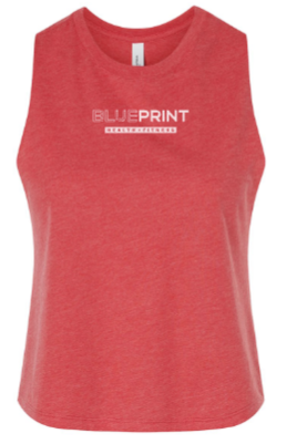 Bella Canvas Ladies Racerback Cropped Tank -- Heather Red