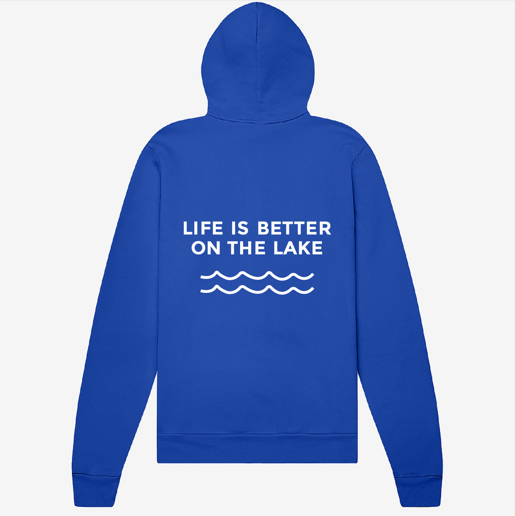 Bella Canvas Unisex Full-Zip Hooded Sweatshirt -- True Royal