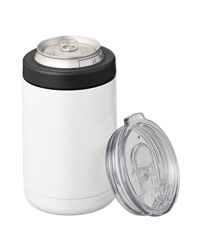 Prime Line 12 oz. 2-in-1 Can Holder And Tumbler -- White