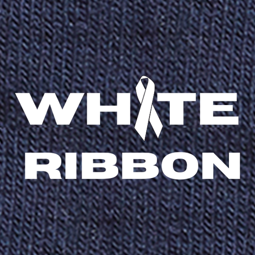 Mens/Unisex White Ribbons Affairs Bella Canvas Triblend Long Sleeve Tee -- Black Heather