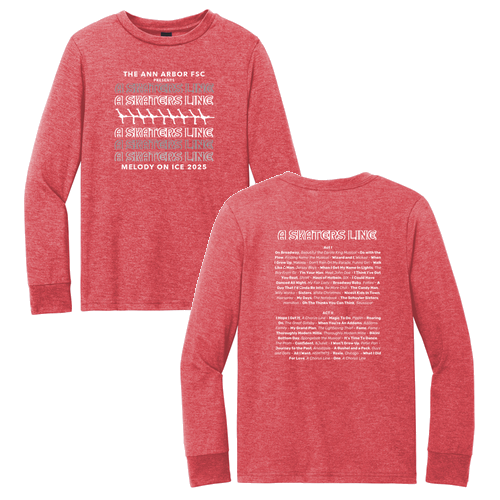 Youth District Soft Fitted Perfect Tri Long Sleeve Tee -- Red Frost