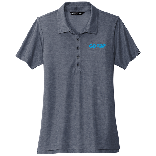 TravisMathew Ladies Oceanside Heather Polo -- Blue Nights Heather