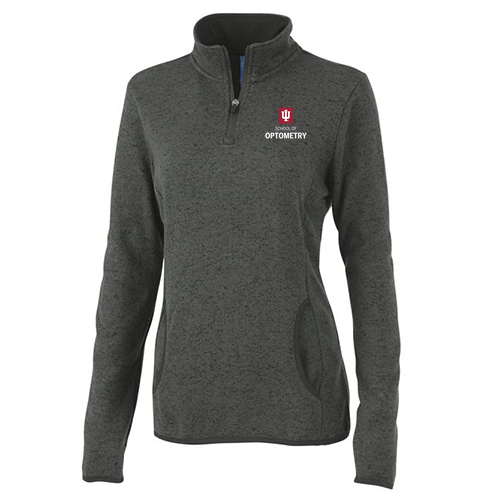 Charles River Womens Heathered Fleece Pullover -- Charcoal Heather