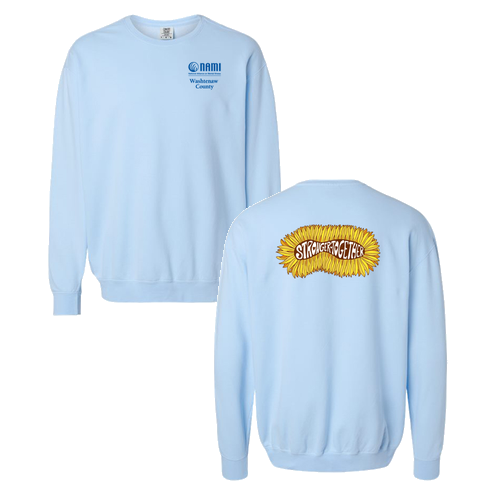 Comfort Colors Lightweight Adult Ringspun Crewneck Sweatshirt -- Hydrangea