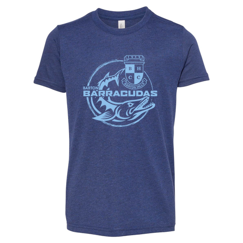 Youth Bella Canvas Soft Fitted Triblend Jersey Short Sleeve Tee -- Navy TriBlend