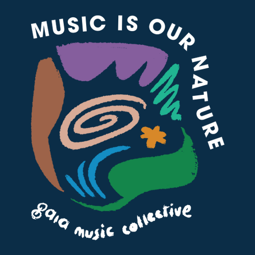 Gaia Music Collective "Music is Our Nature" | Heavyweight Navy T-Shirt