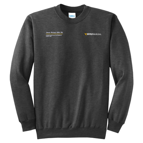 Port and Company Classic Crewneck Sweatshirt -- Dark Heather Grey