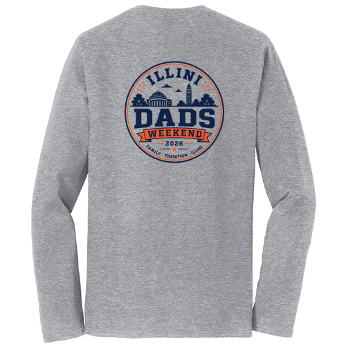 Illini Dads Long Sleeve Tee -- Athletic Heather