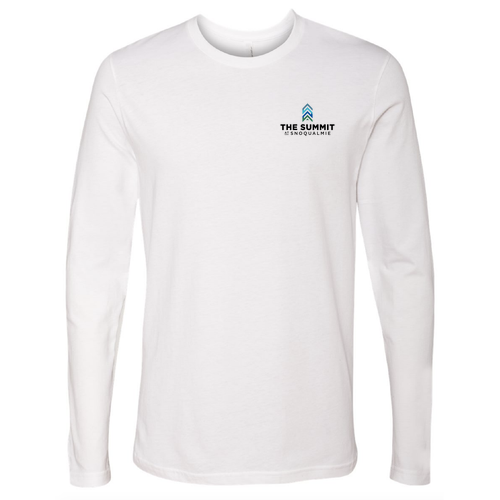 The Summit at Snoqualmie Logo 2 Full color -- Long Sleeve White