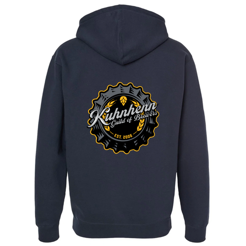 Independent Trading Co. Mens Heavyweight Zip Hood -- Navy