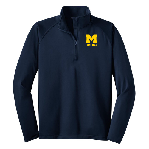 Mens/Unisex Sport Tek Sport Wick Stretch Half Zip Pullover -- True Navy