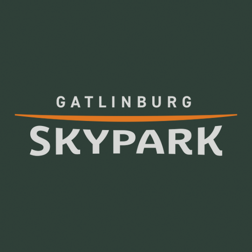 Gatlinburg Skypark Logo 1 Grey & Orange Ink -- Short Sleeve Forest Green