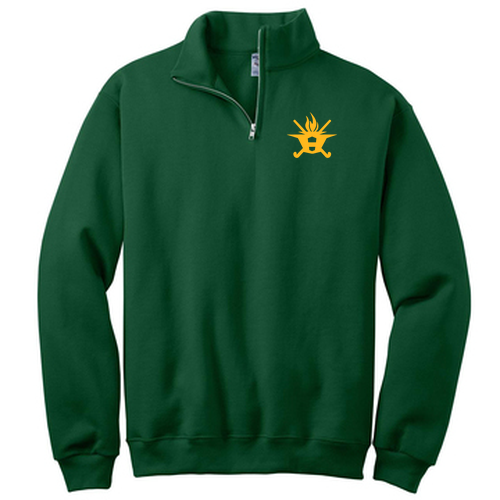 Mens/Unisex Jerzees 1/4 Zip Cadet Sweatshirt -- Forest Green