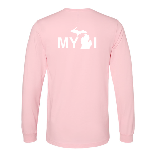 Bella Canvas Unisex Jersey Longsleeve Tee -- Pink