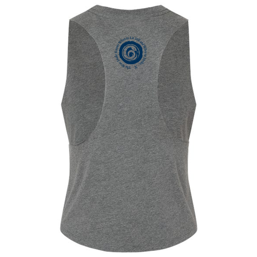Ladies Bella Canvas Soft Racerback Cropped Tank -- Deep Heather
