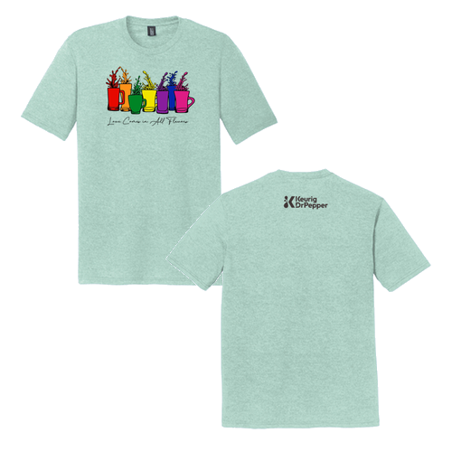 District Made Mens Perfect Tri Crew Tee -- Heathered Dusty Sage