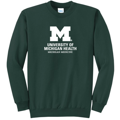 Mens/Unisex Port and Company Classic Crewneck Sweatshirt -- Dark Green