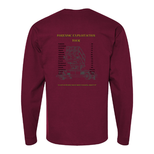 Hanes Beefy T Longsleeve T-Shirt -- Maroon