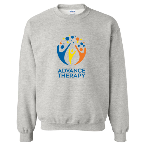 Screenprinted Gildan Heavy Blend Crew Neck Sweatshirt -- Ash