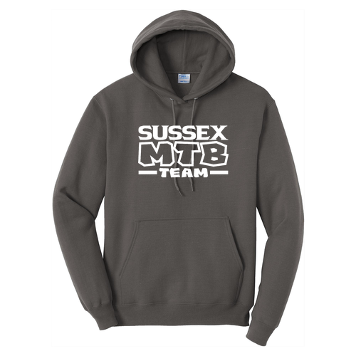 Port and Company Core Fleece Pullover Hooded Sweatshirt -- Charcoal