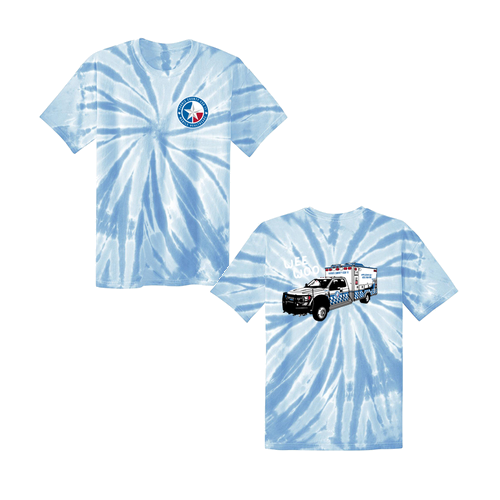 Port and Company Tie Dye Tee Youth -- Light Blue