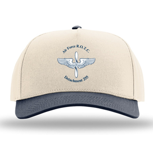 Richardson Full Fabric 5-Panel Champ -- Cream / Navy