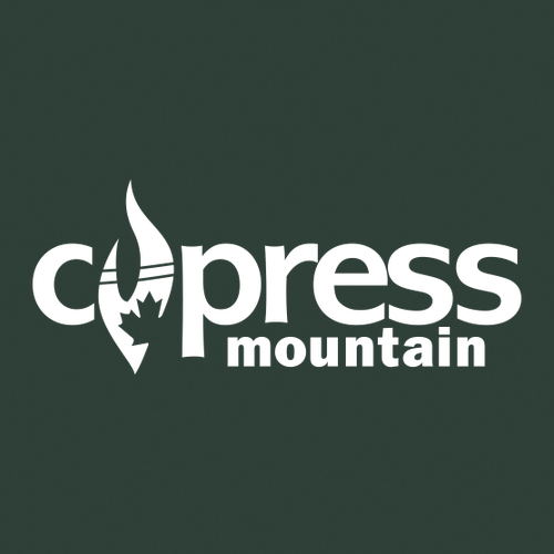 Cypress Mountain Logo 1 White Ink -- Short Sleeve Forest Green