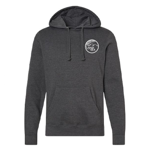 J America Unisex BTB Fleece Hooded Sweatshirt -- Charcoal Heather