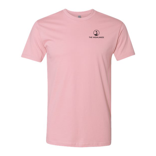 The Highlands Logo 2 Black Ink -- Short Sleeve Light Pink