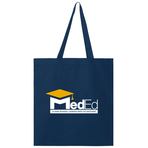Q-Tees Canvas Promotional Tote -- Navy