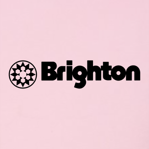 Brighton Logo 1 black Ink -- Pullover Hooded Sweatshirt Pink