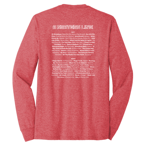 Mens/Unisex District Made Soft Fitted Perfect Tri Long Sleeve Crew Tee -- Red Frost