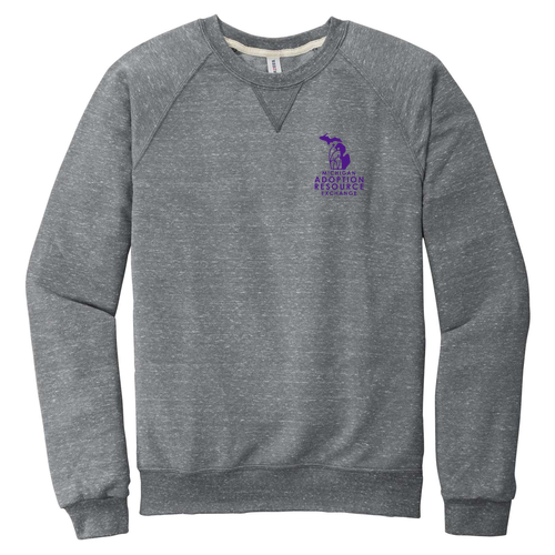 Jerzees Snow Heather French Terry Crewneck Sweatshirt -- Charcoal