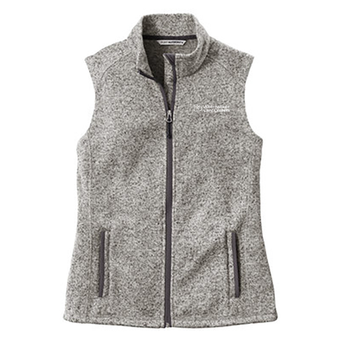 Port Authority Ladies Sweater Fleece Vest -- Grey Heather