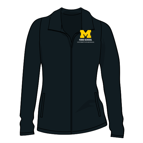 Ladies Charles River Heathered Fleece Jacket -- Navy Heather